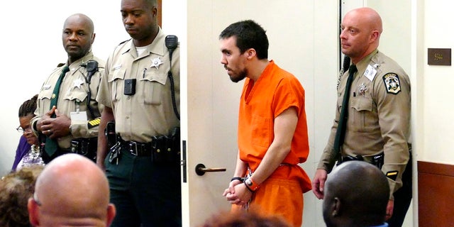 Trystan Andrew Terrell enters the Mecklenburg County Court on Thursday. (John D. Simmons/The Charlotte Observer via AP)