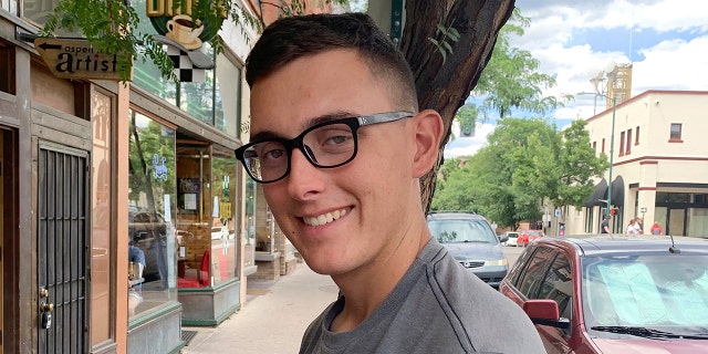 This Sept. 2019 photo released by Stacy Wallace shows her son, Job Wallace, in Oceanside, Calif. An Arizona family is searching for Job Wallace, a U.S. Marine who left for Camp Pendleton on Monday, Sept. 16, 2019, but never arrived at the base outside San Diego. (Stacy Wallace via AP)
