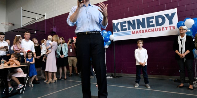 Pelosi backs Joe Kennedy in Senate primary against liberal incumbent, draws AOC scorn 2 Democratic U.S. Rep. Joseph Kennedy III, D-Mass., announces his candidacy for the Senate on Saturday, Sept. 21, 2019, in Boston. Kennedy will challenge incumbent Sen. Ed Markey in the Democratic primary. (AP Photo/Josh Reynolds)