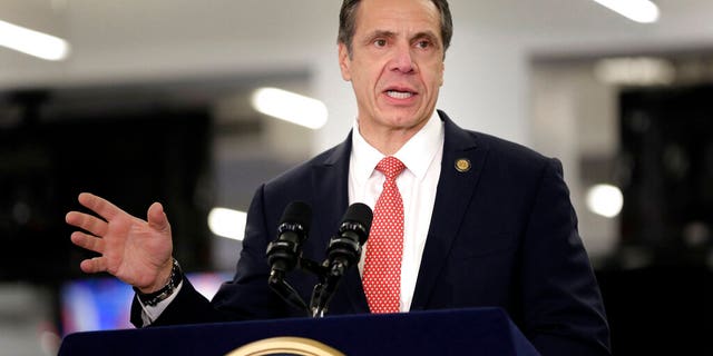 In this Feb. 14, 2019, file photo, Gov. Andrew Cuomo addresses the media in New York. (AP Photo/Seth Wenig, File)