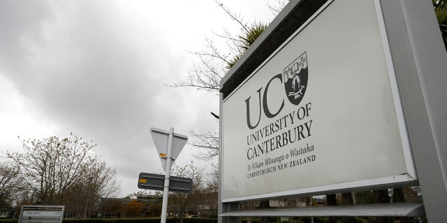 A sign is seen outside student accommodation at Canterbury University in Christchurch, New Zealand, Wednesday, Sept. 25, 2019. New Zealand's education minister called for an investigation Wednesday after reports that a student's body lay undiscovered in a university dorm room for nearly eight weeks. (AP Photo/Mark Baker)