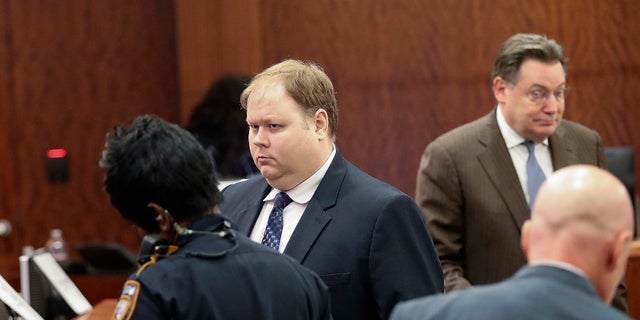 Ronald Haskell is appearing for his trial in Houston last month. (Steve Gonzales / Houston Chronicle via AP, File)