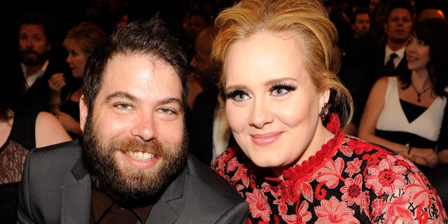 Adele, right, and Simon Konecki attend the 55th Annual GRAMMY Awards at STAPLES Center on February 10, 2013 in Los Angeles, California.
