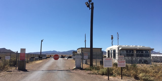 The so-called "Back Entrance" to Area 51, located off a dirt road in Rachel, Nev. as seen on Sept. 18, 2019.
