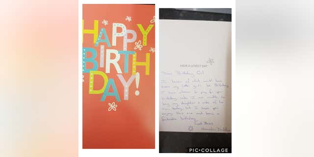 "I am unable to buy my daughter a cake of her own today, but I hope you enjoy this one and have a fantastic birthday," the anonymous man wrote in a card that accompanied the cake. "God bless.”