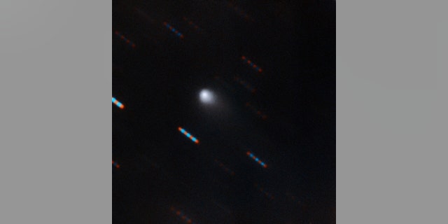 The first-ever comet from beyond our Solar System, as imaged by the Gemini Observatory. The image of the newly discovered object, named 2I/Borisov, was obtained on the night of Sept. 9 using the Gemini Multi-Object Spectrograph on the Gemini North Telescope on Hawaii’s Mauna Kea. (Credit: IAU)