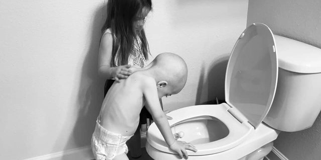The photo of Beckett and his big sister Aubrey was part of a post on the Beckett Strong Facebook page that has received over 28,000 shares since Sept. 3.