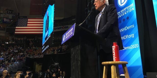 positive news Sen. Bernie Sanders of Vermont speaks at the New Hampshire Democratic Party's annual convention, on Saturday September 7, 2019 in Manchester, N.H.