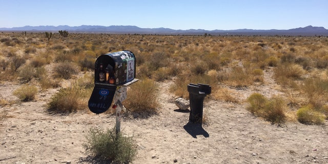The "Black Mailbox" along Nevada State Route 375.