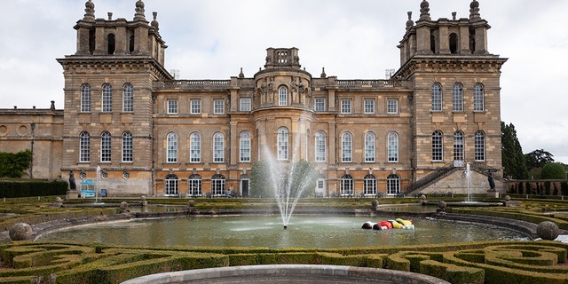 Blenheim Palace, Woodstock, England. As well as the toilet, there is currently a large scale recreation of the drowning Disney character Pinocchio, created by artist Maurizio Cattelan, in a pool.