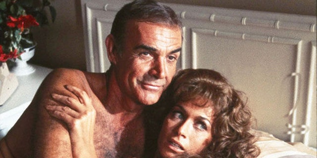 Sean Connery and Valerie Leon are seen in