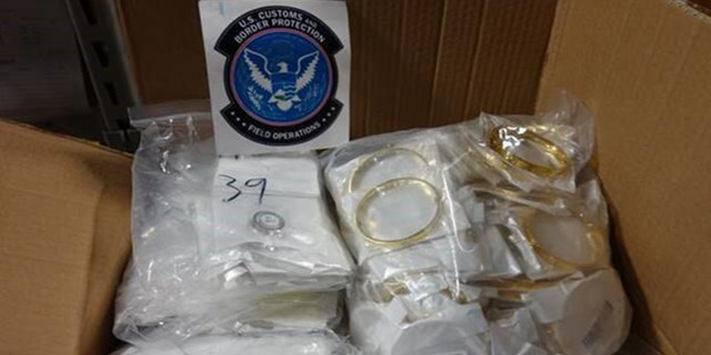 In a three-month time frame, Louisville CBP officers at the Express Consignment Operations (ECO) hub in Louisville have seized multiple shipments of counterfeit jewelry, potentially worth millions if sold as the real thing. (Customs and Border Protection)