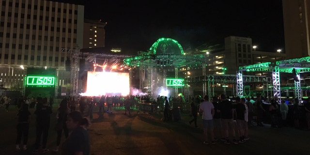 The relocated "Alienstock," dubbed the Bud Light Area 51 Celebration, in downtown Las Vegas on Sept. 19, 2019.