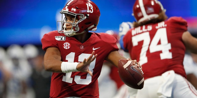 The Dolphins take Tua Tagovailoa. (AP Photo/John Bazemore)