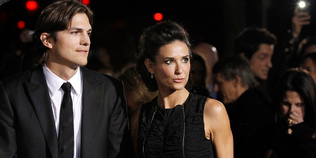 Ashton Kutcher and Demi Moore at the premiere of "No Strings Attached" at the Regency Village Theatre in Los Angeles, Jan. 11, 2011.