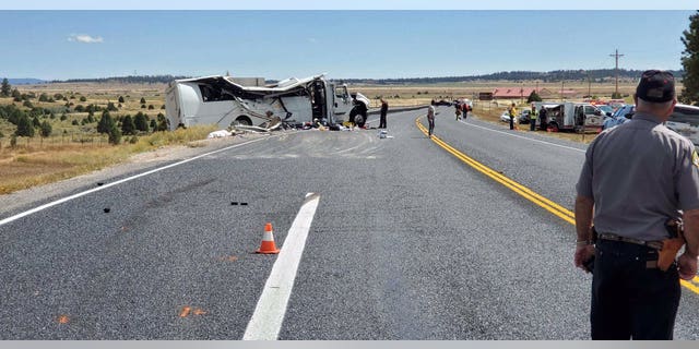 Four people are dead and dozens more were injured after bus crashed near Bryce Canyon National Park in Utah.