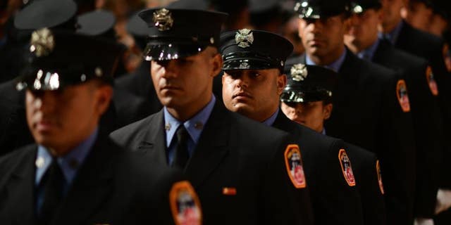 Graduates of the New York City Fire Department on Tuesday.