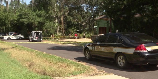 The body of a woman was discovered inside a portable toilet that caught fire and exploded early Saturday in St. Augustine, Fla.