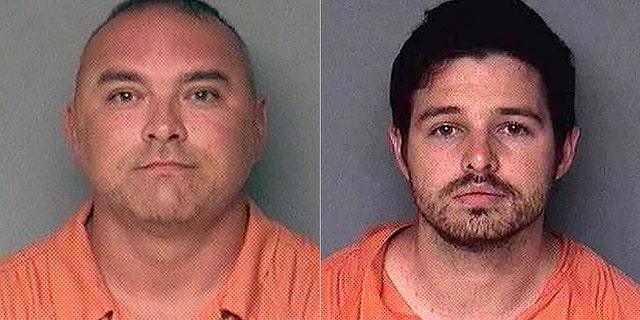 Mug shots for Gary Demercurio, left, and Justin Wynn.