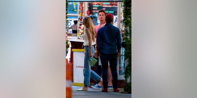 Gigi Hadid (L) and Tyler Cameron are seen in SoHo on Aug. 20, 2019 in New York City.