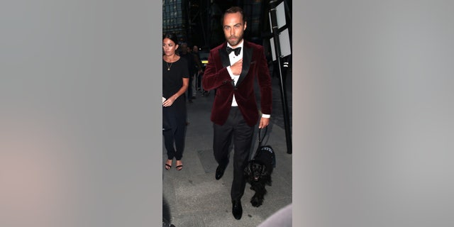 James Middleton attended the GQ Men of the Year Awards in London with his therapy dog, Ella, in tow.