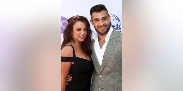 Britney Spears and Sam Asghari attend the 2019 Daytime Beauty Awards at The Taglyan Complex on Sept. 20, 2019 in Los Angeles.