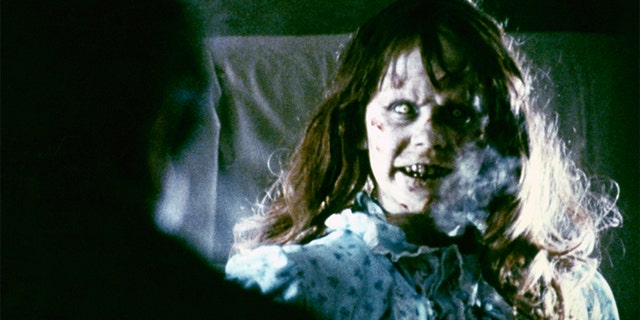 American actress Linda Blair on the set of "The Exorcist," based on the novel by William Peter Blatty and directed by William Friedkin.