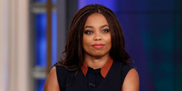 Jemele Hill, shown during a February 2018 appearance on ABC's "The View," now writes for The Atlantic after leaving ESPN. (Getty Images)