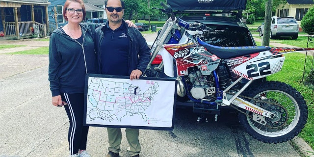 Navy veteran Keith Sherman with Gold Star sister Nikki Winn in May. (Keith Sherman)
