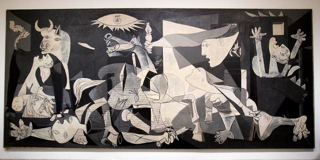 Pablo Picasso's Guernica painting portrays the bombing of the town during the Spanish Civil War.  