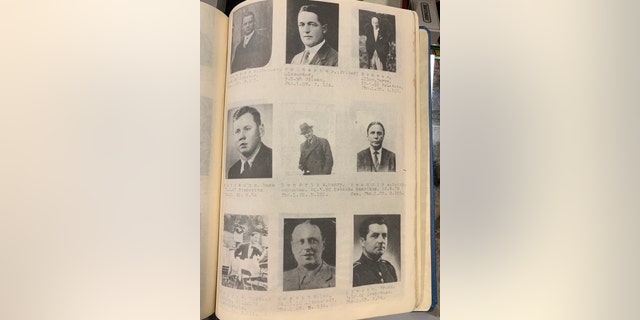 The plan contains photos of persons of interest, particularly foreign nationals who had fled the Nazis. (Henry Aldridge and Son)