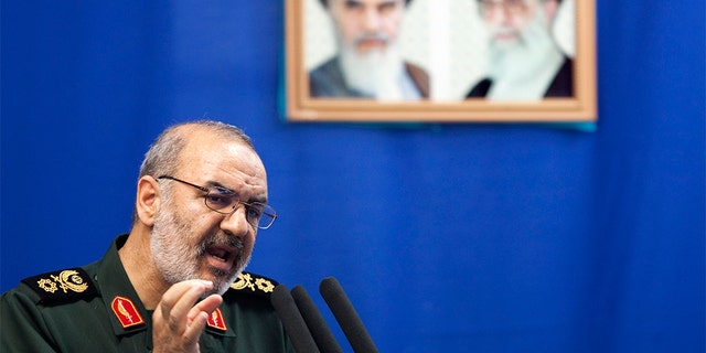 Hossein Salami, deputy head of Iran's Revolutionary Guard Corps, speaking during Tehran's Friday prayers.