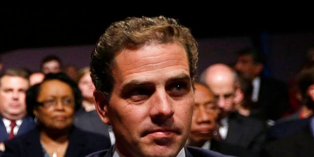 Hunter Biden on Oct. 11, 2012, waiting for the start of the his father's, Vice President Joe Biden's, debate at Centre College in Danville, Ky. (AP Photo/Pablo Martinez Monsivais, File)