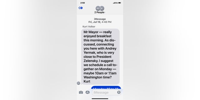 Republicans want whistleblower's sources, as inconsistencies in complaint emerge 2 A screenshot of a text message conversation in July between U.S. diplomat Kurt Volker and Trump attorney Rudy Giuliani.