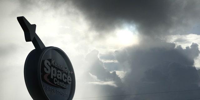 CAPE CANAVERAL, - AUGUST 31: Storm clouds appear near the Kennedy Space Center as Hurricane Dorian approaches Florida, on Aug. 31, 2019 in Cape Canaveral, Florida.