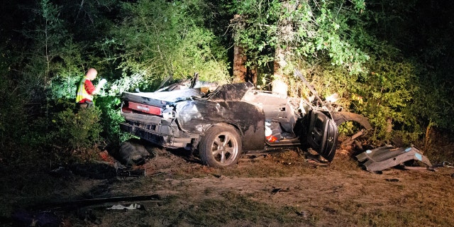 Westlake Legal Group Lufkin2 Texas bank robbery suspect killed in crash after police chase where speeds topped 130 mph Travis Fedschun fox-news/us/us-regions/southwest/texas fox-news/us/disasters/transportation fox-news/us/crime fox news fnc/us fnc c20502c2-32e9-54d8-a533-761517791312 article
