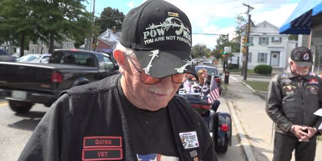 Veteran Quinn Morey showed up at the hearing Wednesday in support of keeping the Bible at the VA hospital. 