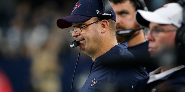 Houston Texans head coach Bill O'Brien watches play against the Dallas Cowboys in the first half of a preseason NFL football game in Arlington, Texas, Saturday, Aug. 24, 2019. 