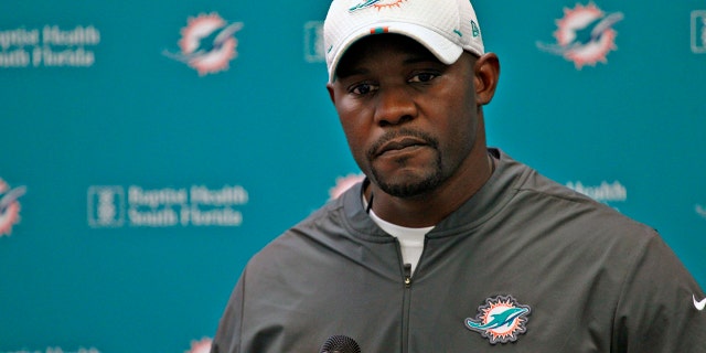 Brian Flores has a few new players to work with this season. (Carl Juste/Miami Herald via AP, File)