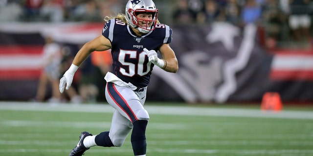 New England Patriots defensive end Chase Winovich will parade in the first quarter of an NFL pre-season game against the Carolina Panthers on Thursday, August 22, 2019 in Foxborough, CA. Massachusetts (AP Photo / Charles Krupa)