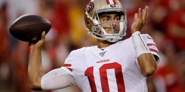 San Francisco quarterback Jimmy Garoppolo needs to be healthy for the 49ers this season. (AP Photo/Charlie Riedel, File)