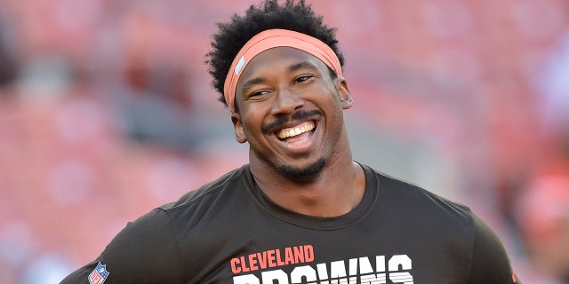 Myles Garrett is returning from suspension and hungry for another stellar season. (AP Photo/David Richard, File)