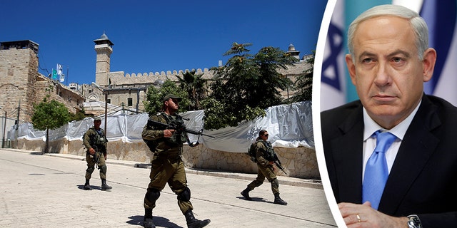 Israeli forces members patrol before a visit by Israeli Prime Minister Benjamin Netanyah, in Hebron in the Israeli-occupied West Bank September 4, 2019.