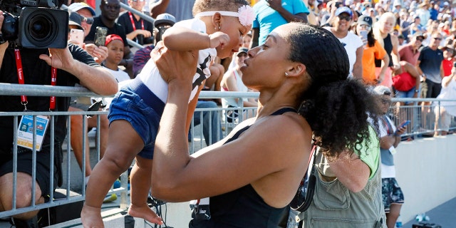 A rebellion led by some of the sport's top runners, Allyson Felix, Kara Goucher and Alysia Montano, is helping change that, and two months after the U.S. women's soccer players stated their case for equal pay, women in athletics are finding footing on an equally important crusade. "I feel like (my voice has been heard), and I feel like that only because of women coming together," Felix said in an interview with The Associated Press. (AP Photo/Charlie Neibergall, File)