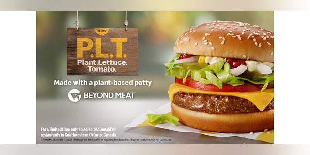 The Plant, Lettuce and Tomato – or <a data-cke-saved-href="https://www.foxnews.com/food-drink/mcdonalds-beyond-meat-p-l-t-canada" href="https://www.foxnews.com/food-drink/mcdonalds-beyond-meat-p-l-t-canada" target="_blank">P.L.T.</a> – burger, which used Beyond Meat as its patty, was rolled out for a limited time at 52 locations in Ontario.