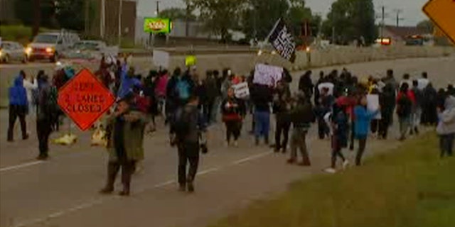 Protesters halted traffic on Interstate 494 in Richfield, Minn., after an officer-involved shooting.