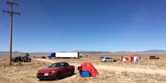 Campers continued to mull around in Rachel, Nev., where "Alienstock" was taking place.