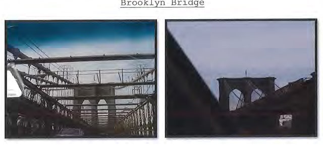 on the Brooklyn Bridge. (Court documents)