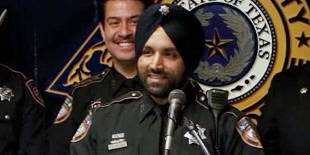 The Harris County Sheriff's deputy, Sandeep Dhaliwal, was shot from behind at a roadside check and died as a result of his injuries. (Harris County Sheriff's Office)