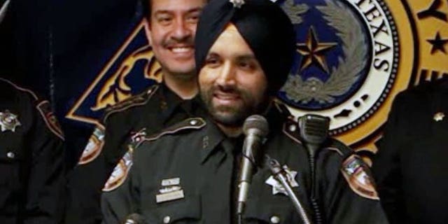 The Harris County Sheriff's deputy, Sandeep Dhaliwal, was shot from behind at a roadside check and died as a result of his injuries. (Harris County Sheriff's Office)